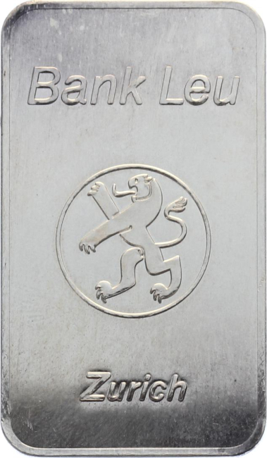 100 Gramm Silberbarren - Bank Leu